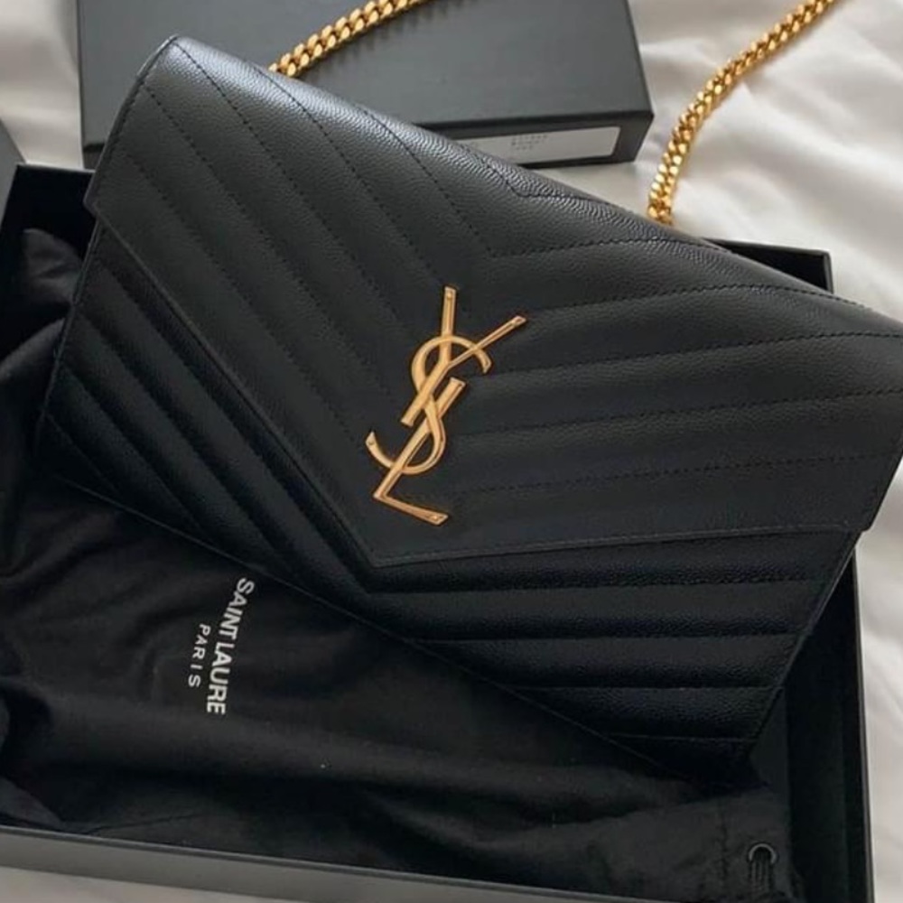 YSL Crossbody|Clutch Bag w|Chain